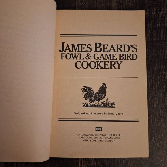 James Beards Fowl Game Bird Cookery Paperback 1970s Cook Book Chick Turkey Duck - Picture 4 of 9